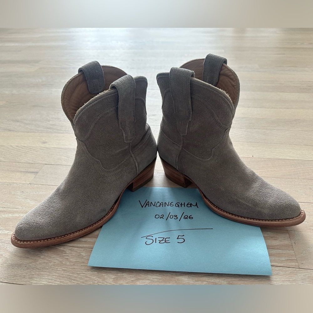 Tecovas Lucy Gray Suede Ankle Boots